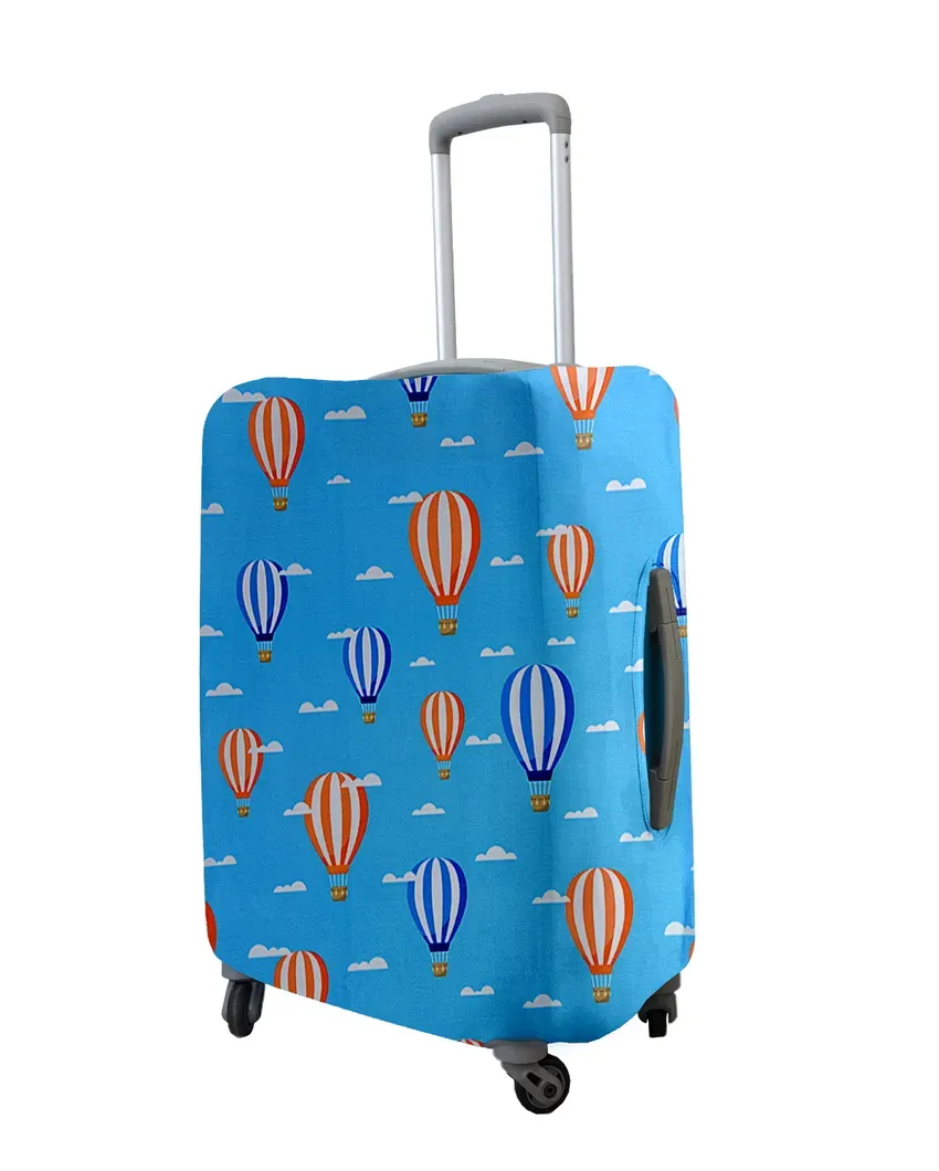 ONLY LUGGAGE COVER | Practical Light Blue Polyester Stretchable Printed Protective Luggage Bag Cover