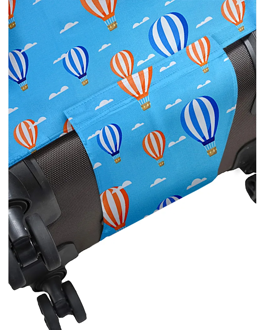 ONLY LUGGAGE COVER | Practical Light Blue Polyester Stretchable Printed Protective Luggage Bag Cover