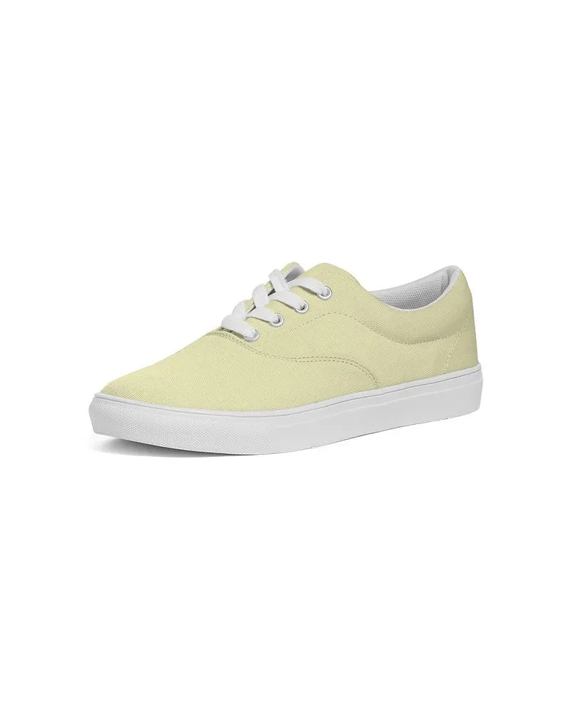 Pale Pastel Yellow Men's Canvas Sneakers | Men's | Bright Pale Pastel Yellow | C0M0Y30K0
