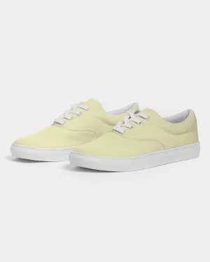 Pale Pastel Yellow Men's Canvas Sneakers | Men's | Bright Pale Pastel Yellow | C0M0Y30K0