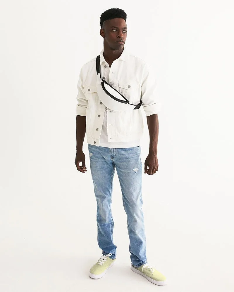 Pale Pastel Yellow Men's Canvas Sneakers | Men's | Bright Pale Pastel Yellow | C0M0Y30K0