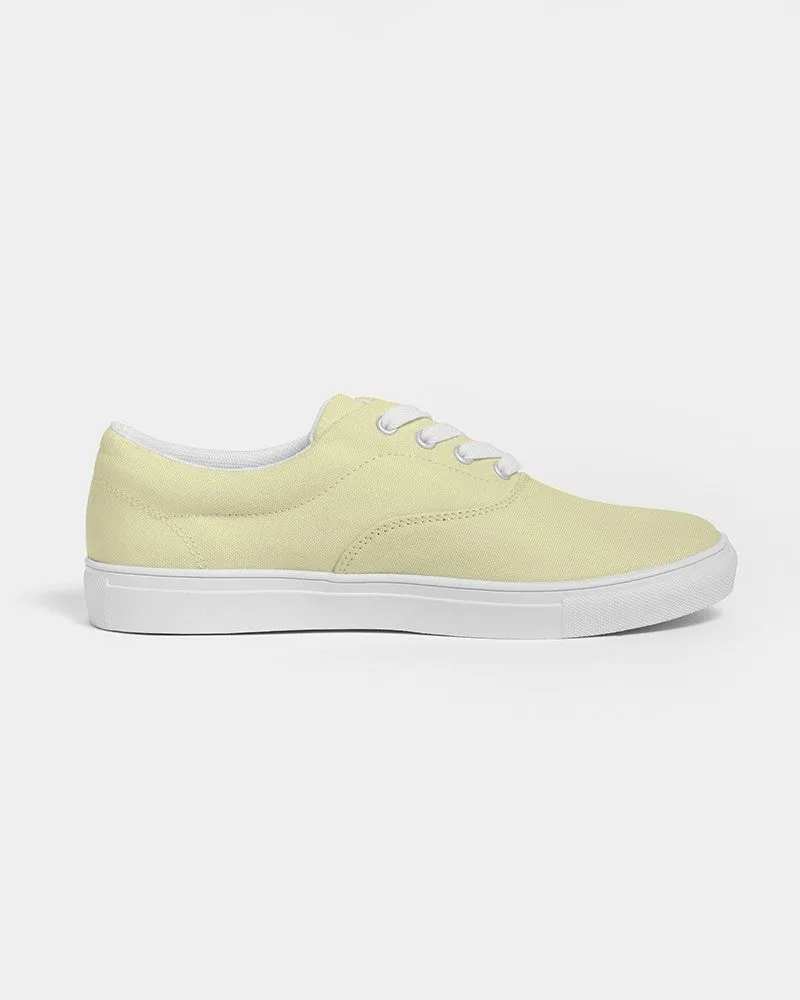 Pale Pastel Yellow Men's Canvas Sneakers | Men's | Bright Pale Pastel Yellow | C0M0Y30K0