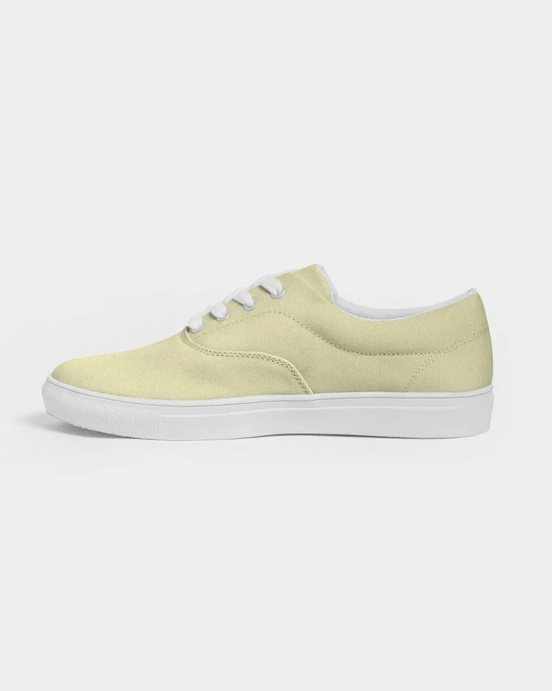 Pale Pastel Yellow Men's Canvas Sneakers | Men's | Bright Pale Pastel Yellow | C0M0Y30K0