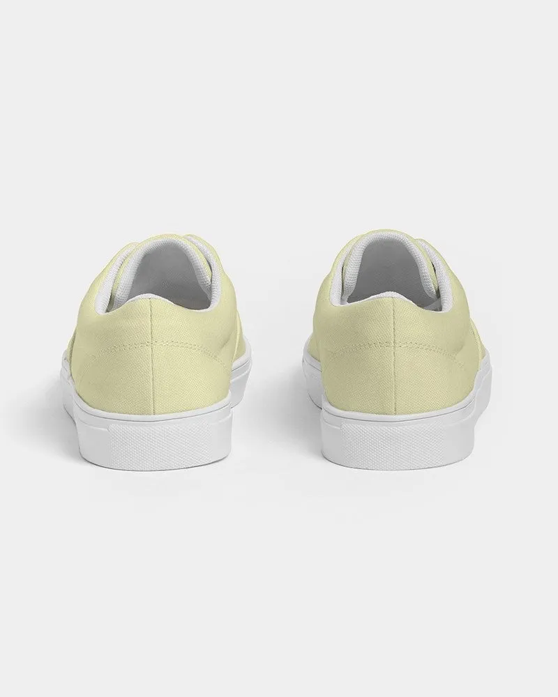 Pale Pastel Yellow Men's Canvas Sneakers | Men's | Bright Pale Pastel Yellow | C0M0Y30K0