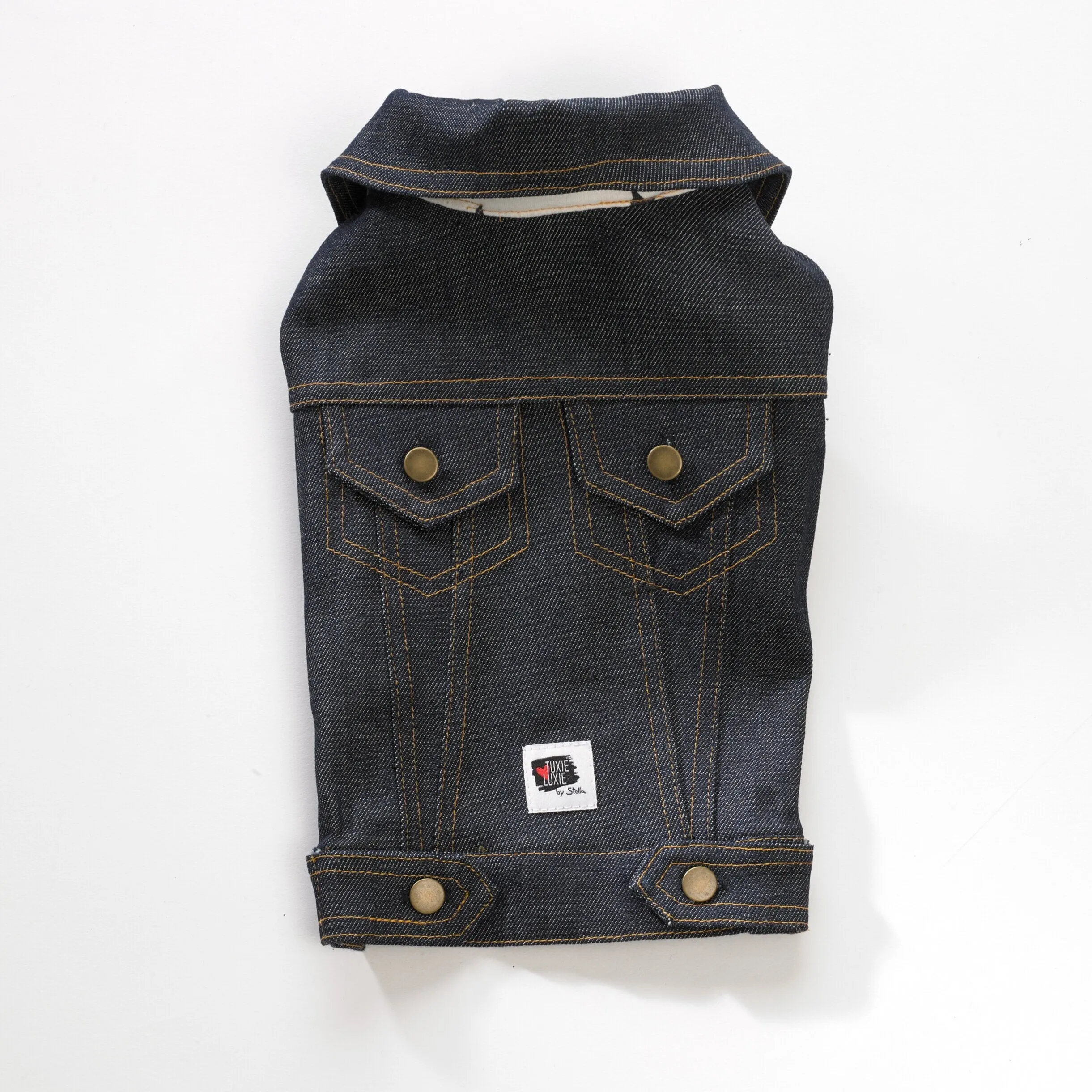 Pawefect Rockstar | Dark Wash Doggie Denim Vest