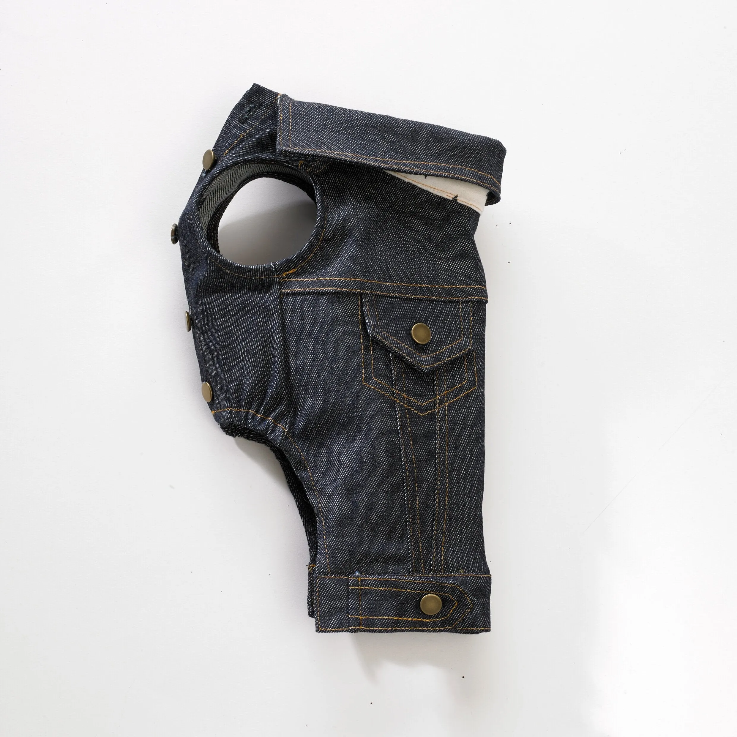 Pawefect Rockstar | Dark Wash Doggie Denim Vest
