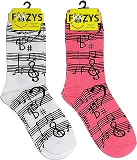 Pink Musical Notes Socks