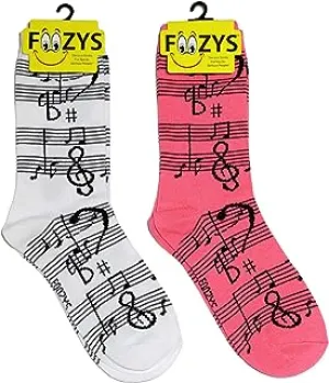 Pink Musical Notes Socks