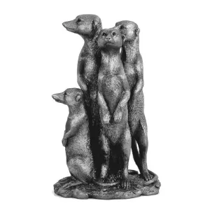 Polystone Silver Meerkat Family -Nac40U1