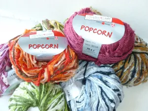 Popcorn Color and Solids by Schoeller and Stahl, Cotton Blend, 50 gm, Slubs