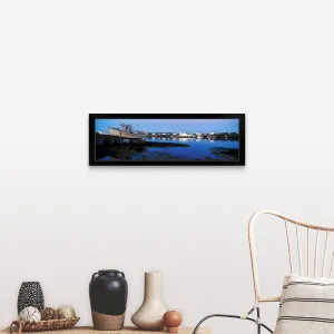 "Abandoned boat at a coast, Change Islands, Newfoundland and Labrador, Canada" Black Framed Print
