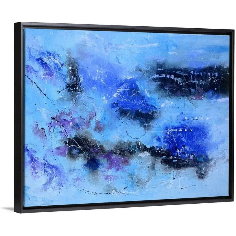 "Abstract 1087120" Black Float Frame Canvas Art