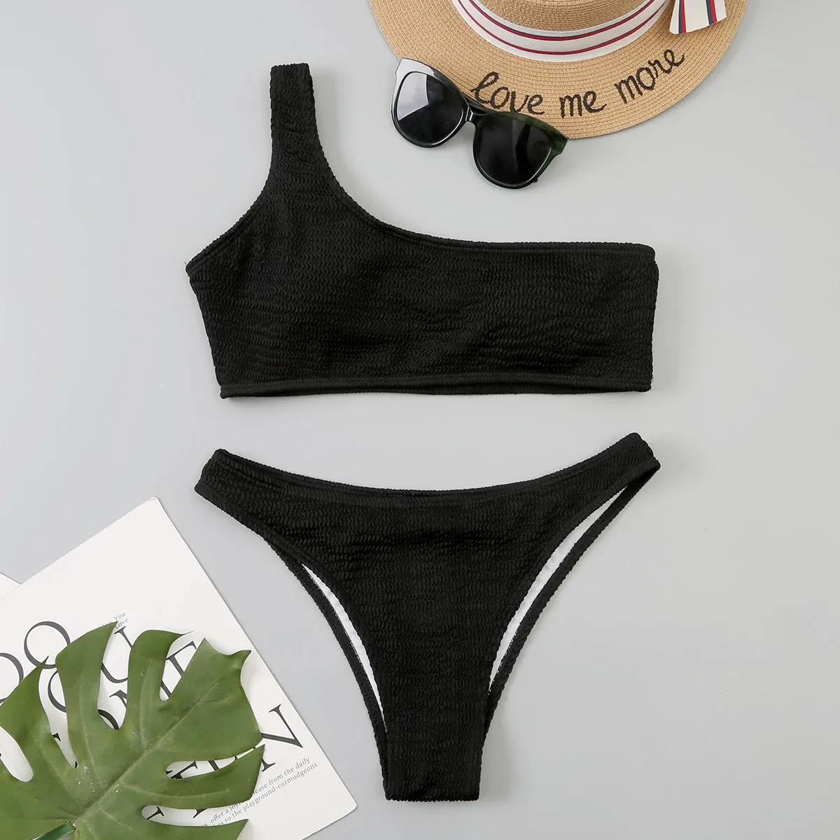 "Breakin Spring" One-Shoulder Bikini
