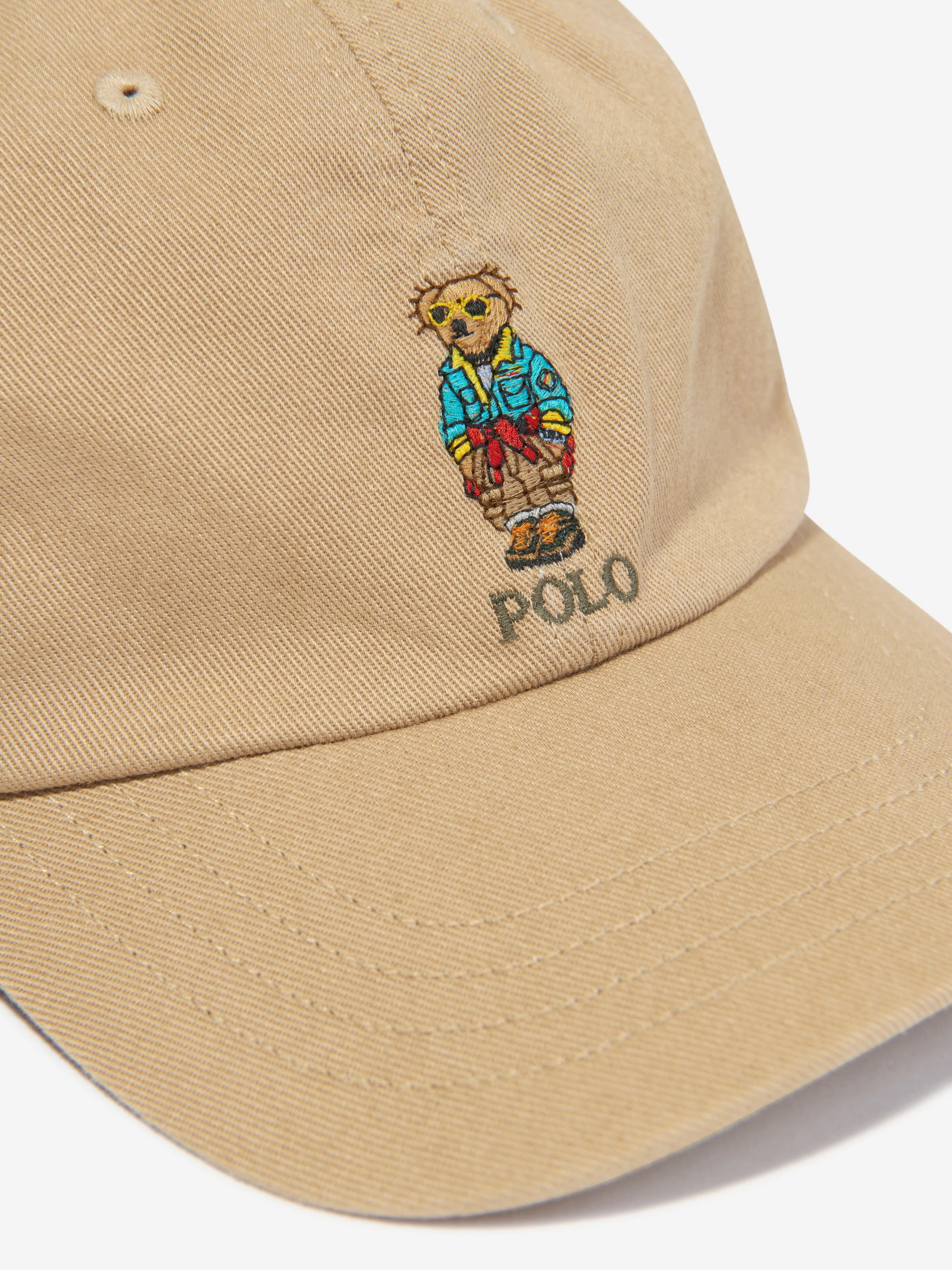 Ralph Lauren Kids Bear Cap in Beige
