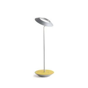Royyo Silver With Honeydew Felt Modern LED Desk Lamp with USB Port
