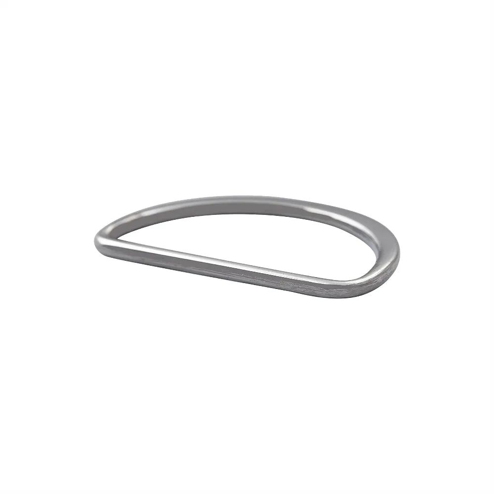 Shiny Silver Chrome Finish 'D' Ring Buckle