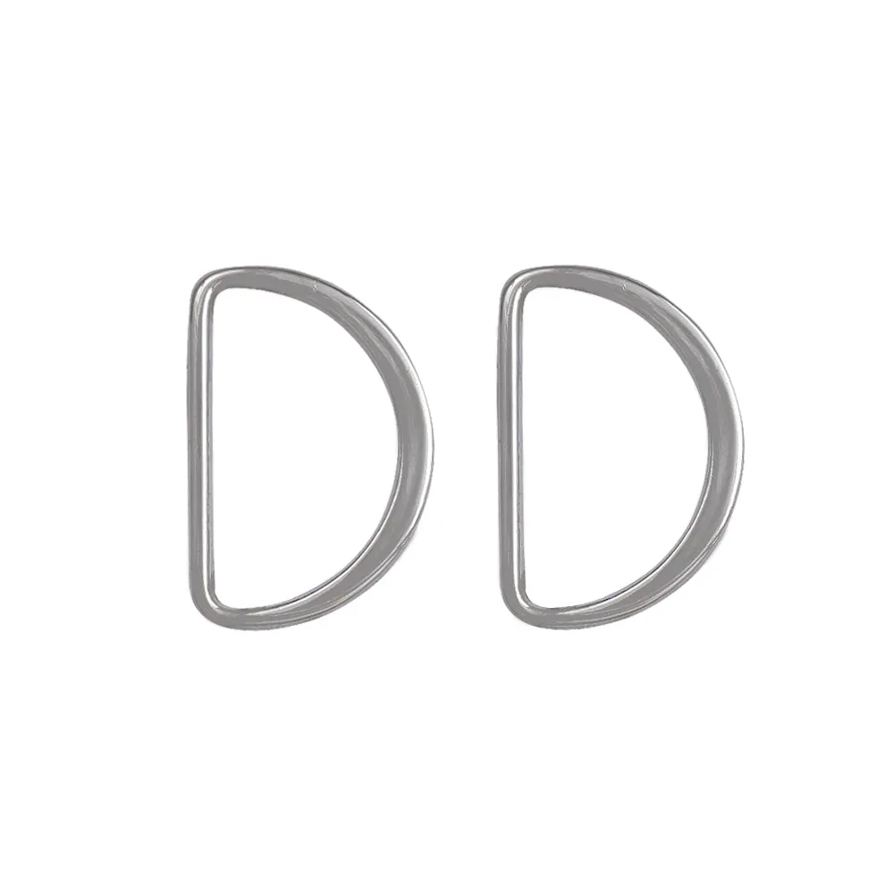 Shiny Silver Chrome Finish 'D' Ring Buckle