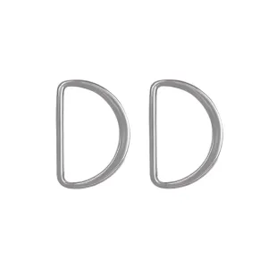 Shiny Silver Chrome Finish 'D' Ring Buckle