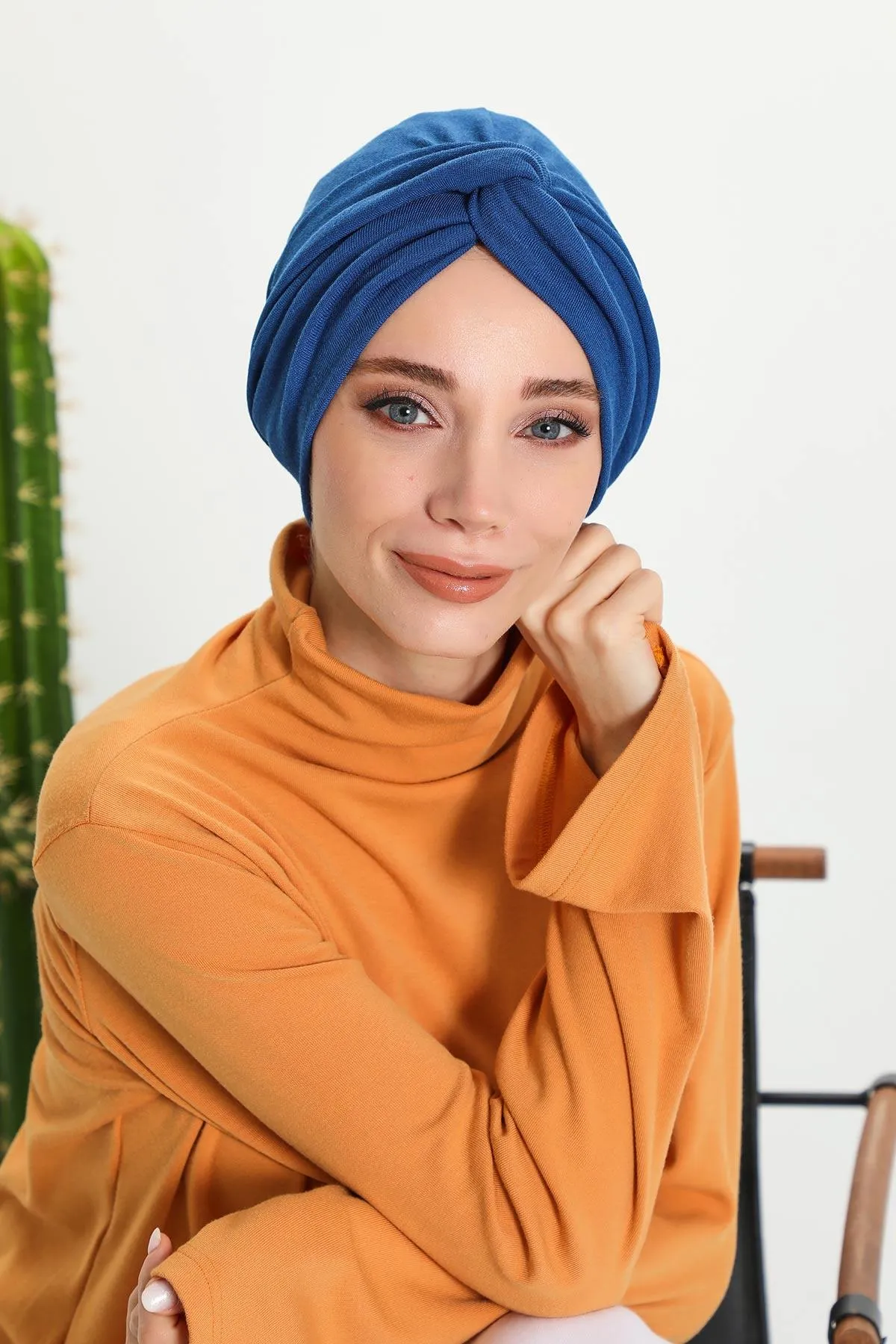 Stretchable Ribbed Winter Turban Bonnet for Women, Soft Polyviscose Headwrap, Cozy and Stylish Stretchable Headwrap for Cold Weather,B-4RB