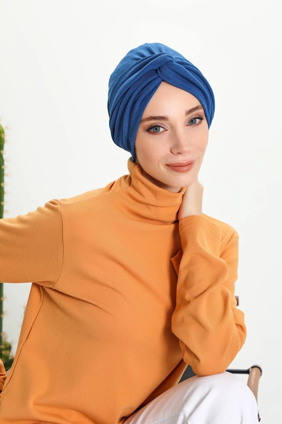 Stretchable Ribbed Winter Turban Bonnet for Women, Soft Polyviscose Headwrap, Cozy and Stylish Stretchable Headwrap for Cold Weather,B-4RB