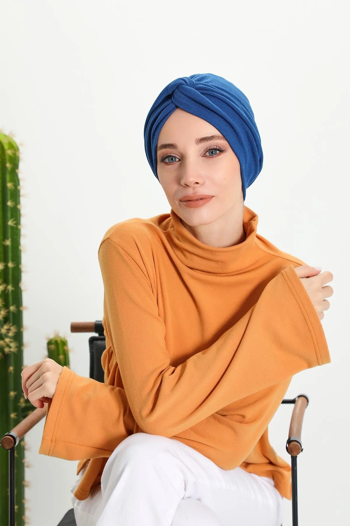 Stretchable Ribbed Winter Turban Bonnet for Women, Soft Polyviscose Headwrap, Cozy and Stylish Stretchable Headwrap for Cold Weather,B-4RB