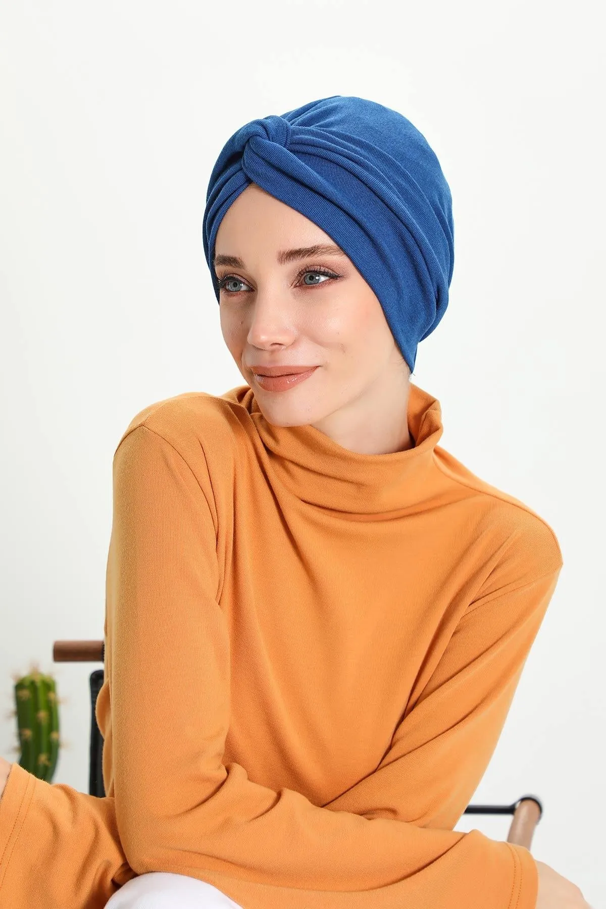 Stretchable Ribbed Winter Turban Bonnet for Women, Soft Polyviscose Headwrap, Cozy and Stylish Stretchable Headwrap for Cold Weather,B-4RB