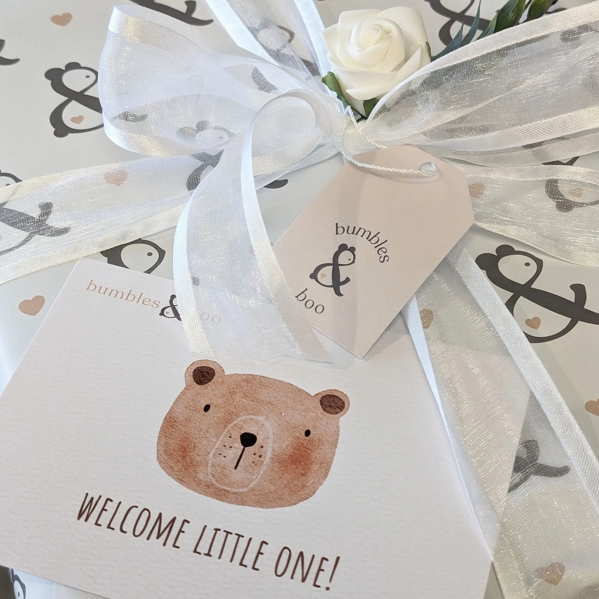 Twins Basket - Baby Girls Gifts - Organic Cocoon Blush