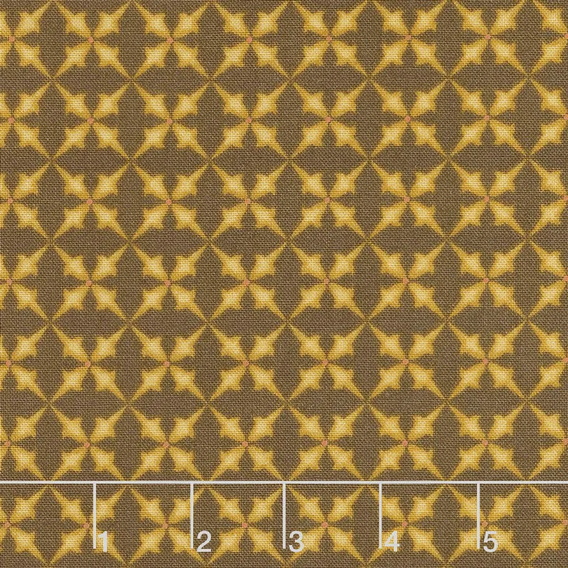 Wit & Wisdom - Trumpet Flower Brown Yardage