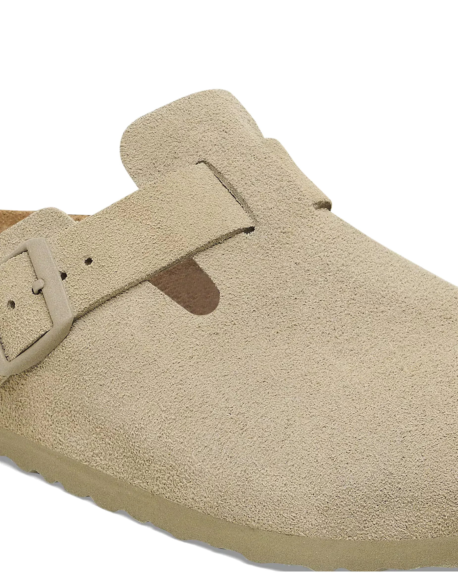 Womens Boston Suede Leather Sandals in Faded Khaki