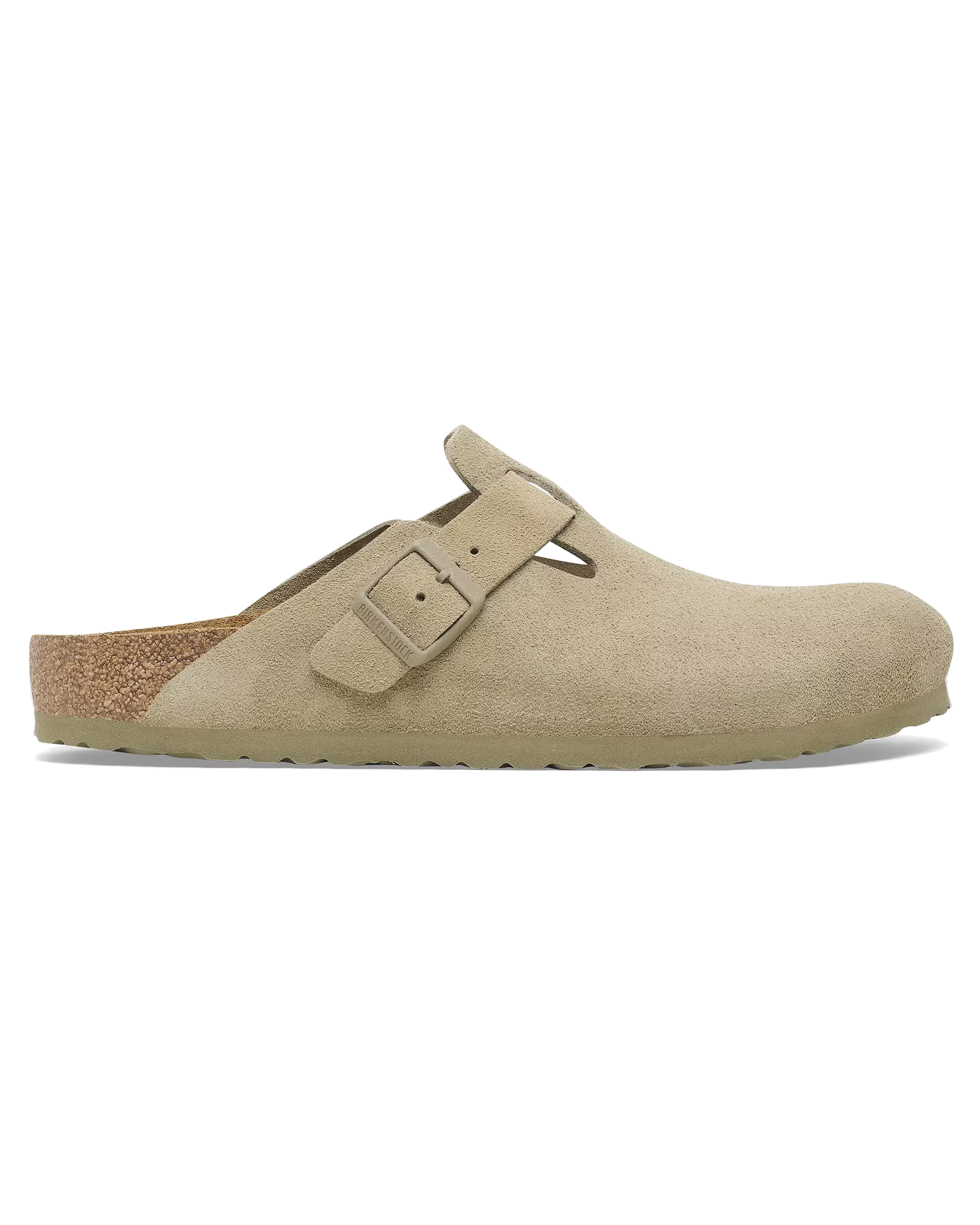Womens Boston Suede Leather Sandals in Faded Khaki