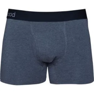 Wood Men's Super Soft Modal Blend 3 in Inseam Boxer Brief with Fly Charcoal Heather