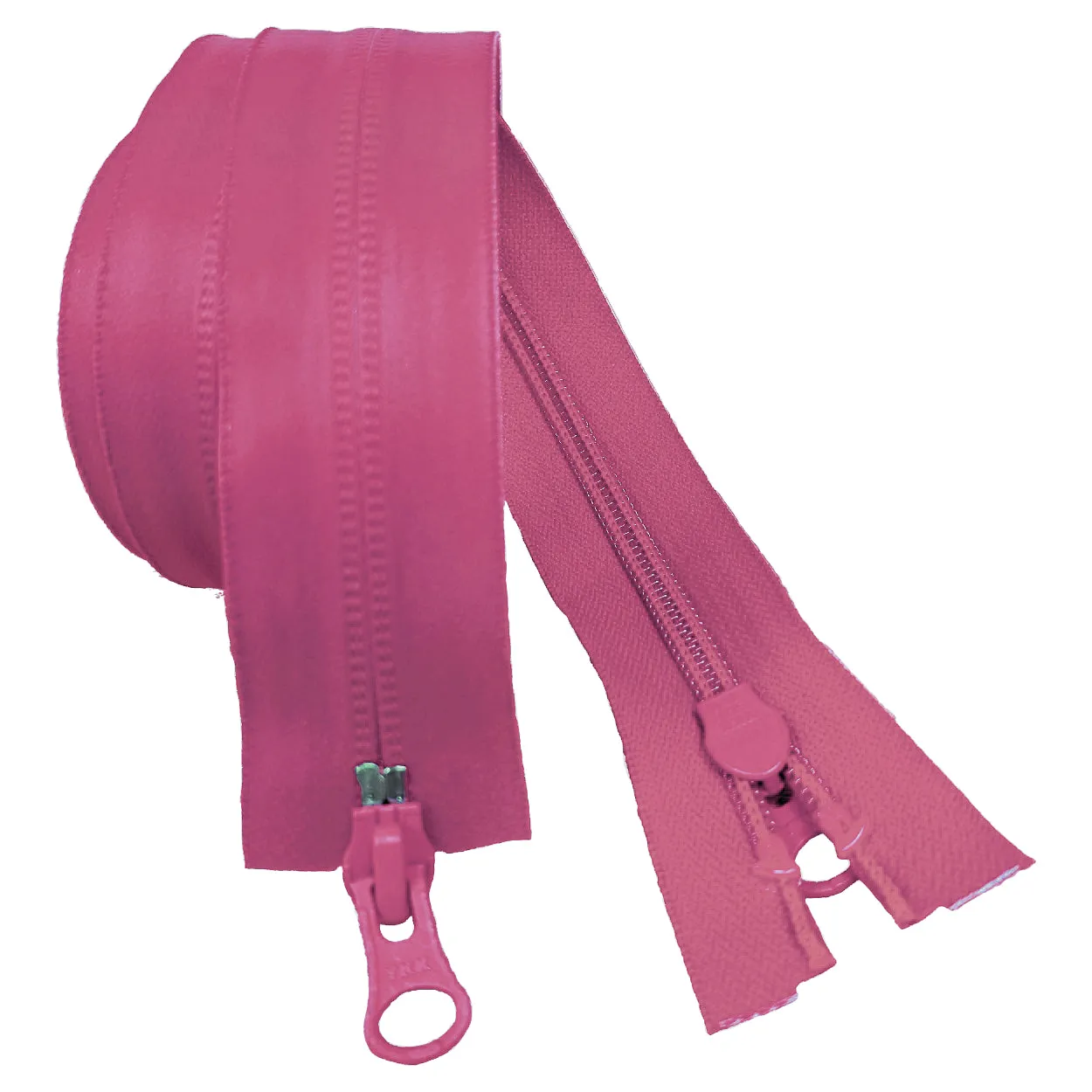 YKK Aquaguard Water repellent zip | 2 Way | Hot Pink