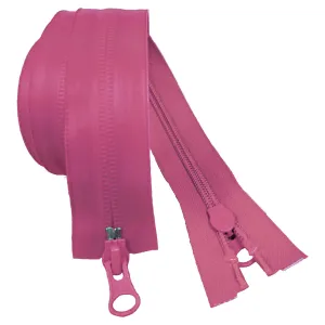 YKK Aquaguard Water repellent zip | 2 Way | Hot Pink