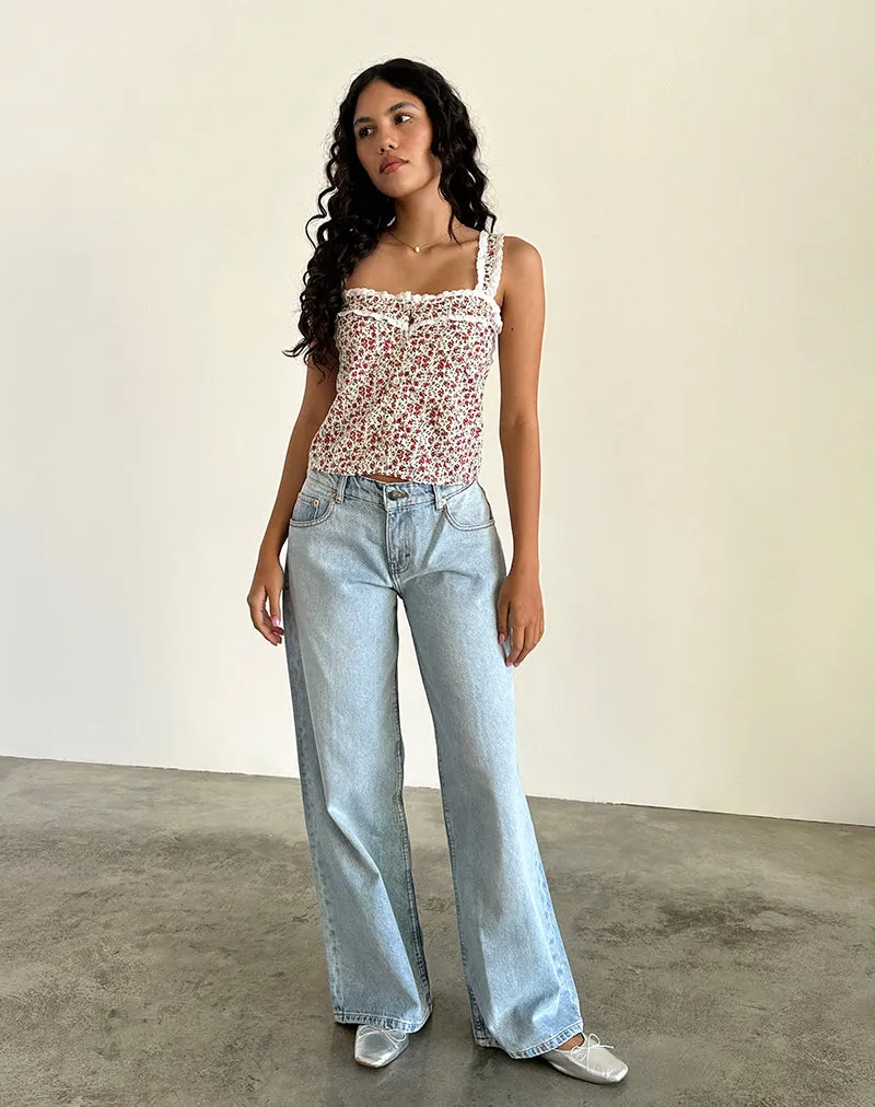 Zarinata Cami Top in Pretty Ditsy